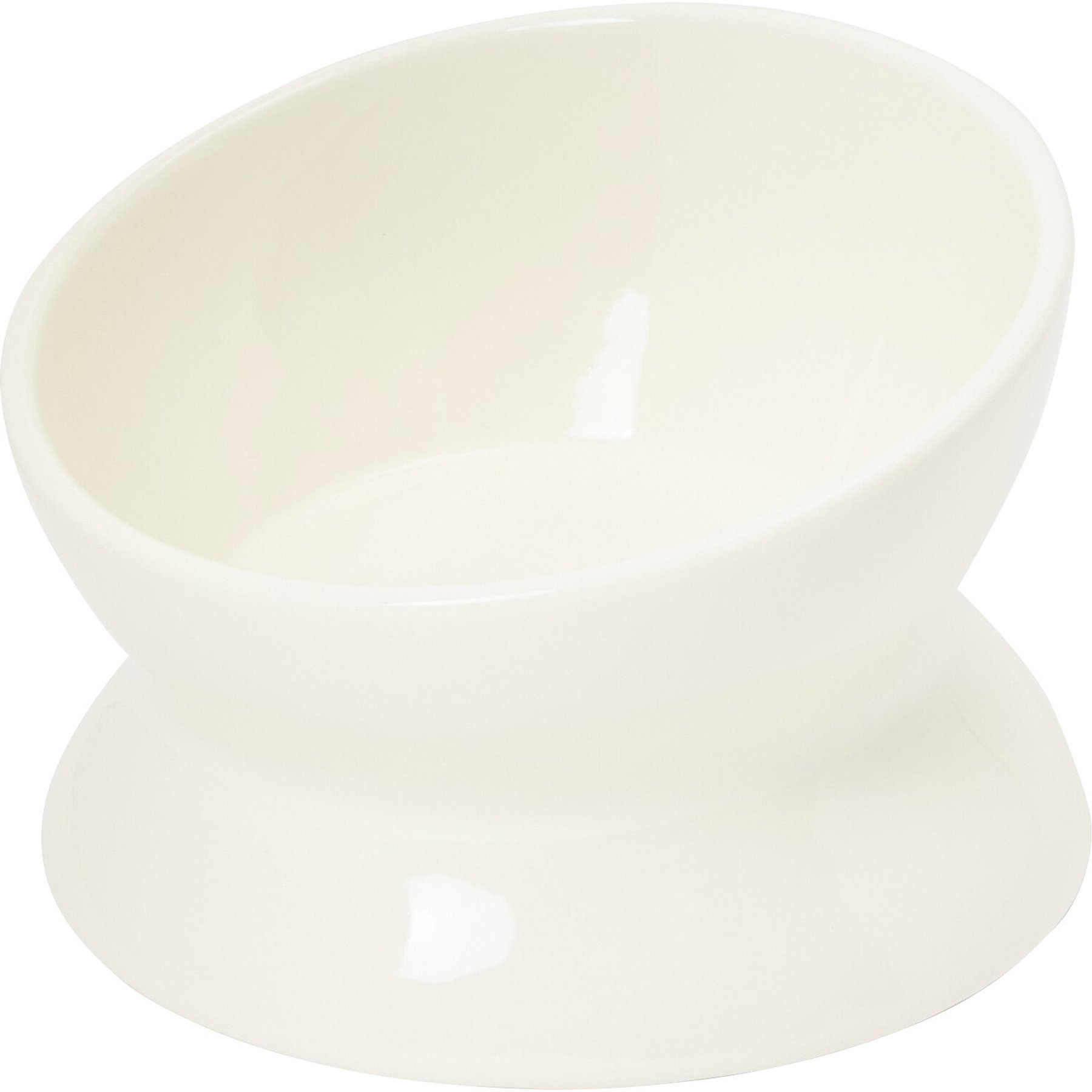 Frisco Double-Sided Ceramic Elevated Cat Bowl, 1 Cup, Whisker Relief