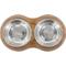 Show in main carousel: Frisco Double Stainless Steel Bowl, Wood Design, X-Small: 0.5 cup slide 4 of 9
