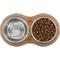 Show in main carousel: Frisco Double Stainless Steel Bowl, Wood Design, X-Small: 0.5 cup slide 5 of 9