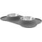 Show in main carousel: Frisco Double Stainless Steel Pet Bowl with Silicone Mat, Gray, Small: 1.5 cup slide 1 of 9