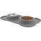 Show in main carousel: Frisco Double Stainless Steel Pet Bowl with Silicone Mat, Gray, Small: 1.5 cup slide 3 of 9