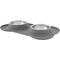 Show in main carousel: Frisco Double Stainless Steel Pet Bowl with Silicone Mat, Gray, X-Small: 0.5 cup slide 1 of 9