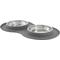 Show in main carousel: Frisco Double Stainless Steel Pet Bowl with Silicone Mat, Light Gray, Small: 1.5 cup slide 1 of 10
