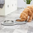Show in main carousel: Frisco Double Stainless Steel Pet Bowl with Silicone Mat, Light Gray, Small: 1.5 cup slide 8 of 9