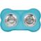 Show in main carousel: Frisco Double Stainless Steel Pet Bowl with Silicone Mat, Teal, Small: 1.5 cup slide 5 of 9