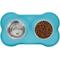 Show in main carousel: Frisco Double Stainless Steel Pet Bowl with Silicone Mat, Teal, Small: 1.5 cup slide 6 of 9
