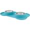 Show in main carousel: Frisco Double Stainless Steel Pet Bowl with Silicone Mat, Teal, X-Small: 0.5 cup slide 1 of 8