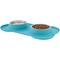 Show in main carousel: Frisco Double Stainless Steel Pet Bowl with Silicone Mat, Teal, X-Small: 0.5 cup slide 3 of 8