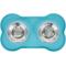 Show in main carousel: Frisco Double Stainless Steel Pet Bowl with Silicone Mat, Teal, X-Small: 0.5 cup slide 4 of 8