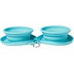 Show in main carousel: Frisco Double Travel Collapsible Silicone Dog & Cat Bowl, Teal, Small: 1.5 cup slide 1 of 10