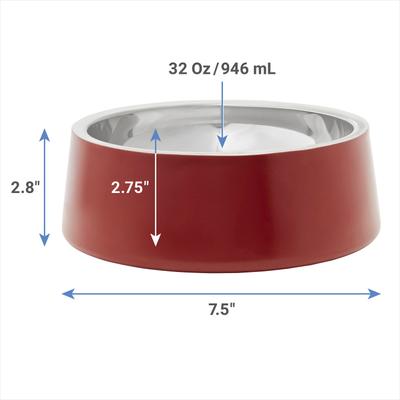Show full view: Frisco Double Wall Insulated Dog & Cat Bowl, Maroon, 4 cup, 1 count slide 3 of 11