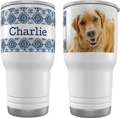 Frisco Double Walled Boho Damask Personalized Tumbler, 30-oz cup