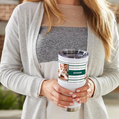 Show full view: Frisco Double Walled Preppy Stripes Personalized Tumbler, 30-oz cup slide 5 of 6