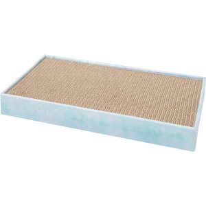 Frisco Double-Wide Cat Scratcher Toy with Catnip, 1 count, Blue Tie Dye