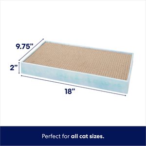 Frisco Double-Wide Cat Scratcher Toy with Catnip, 1 count, Blue Tie Dye