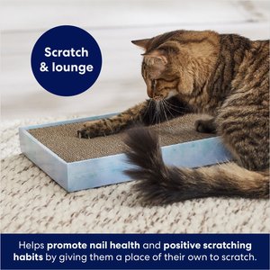 Frisco Double-Wide Cat Scratcher Toy with Catnip, 1 count, Blue Tie Dye