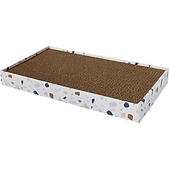 Frisco Double-Wide Cat Scratcher Toy with Catnip, 1 count, Modern Terrazzo