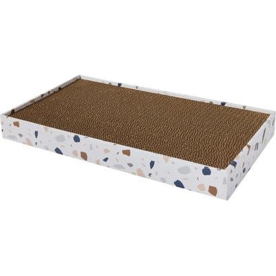 Frisco Frisco Double-Wide Cat Scratcher Toy with Catnip, 1 count, Modern Terrazzo