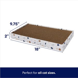 Frisco Double-Wide Cat Scratcher Toy with Catnip, 1 count, Modern Terrazzo