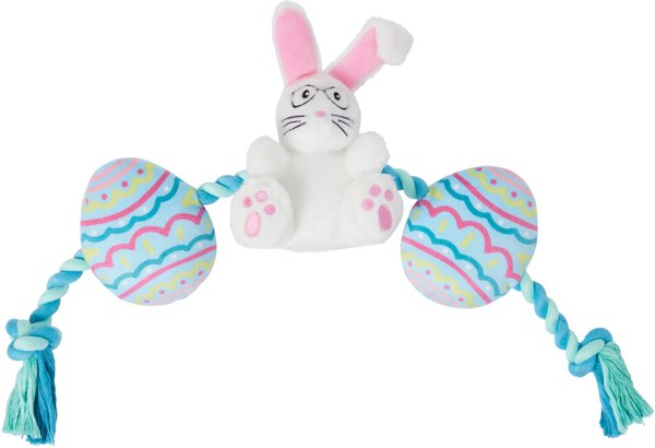 Frisco Easter Bunny & Egg Plush with Rope Dog Toy