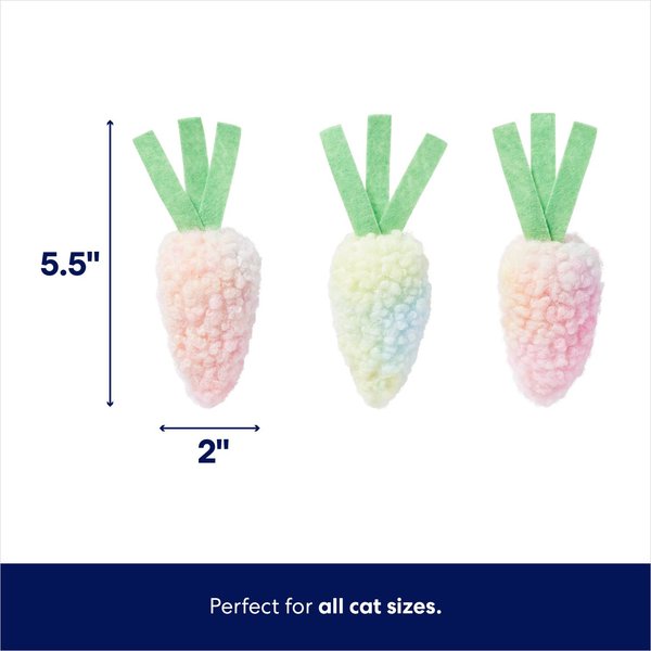 Frisco Easter Felt Carrot Plush Cat Toy with Catnip