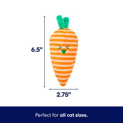 Show full view: Frisco Easter Carrot Plush Cat Toy with Refillable Catnip slide 2 of 6