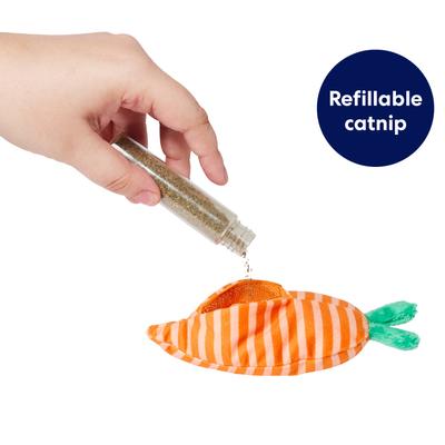 Show full view: Frisco Easter Carrot Plush Cat Toy with Refillable Catnip slide 3 of 6