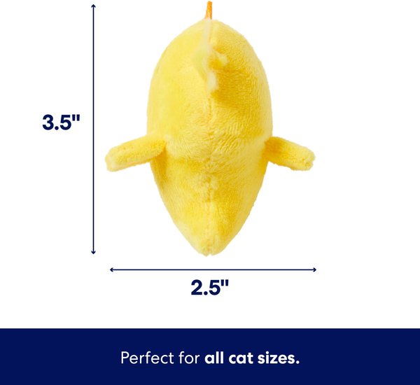 Show full view: Frisco Chick Chirping Sound Electronic Plush Cat Toy with Catnip slide 2 of 5