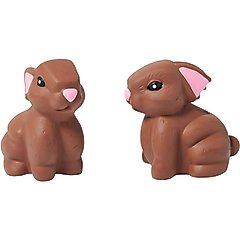 Frisco Easter Chocolate Bunnies Latex Squeaky Dog Toy, Small, 2 count