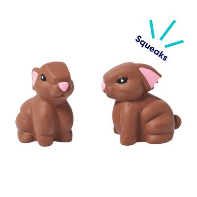 Show full view: Frisco Easter Chocolate Bunnies Latex Squeaky Dog Toy, Small, 2 count slide 4 of 7