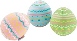 Frisco Easter Eggs Plush Squeaky Dog Toy, Medium, 3 count