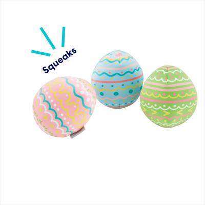 Show full view: Frisco Easter Eggs Plush Squeaky Dog Toy, Medium, 3 count slide 3 of 7