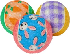 Frisco Easter Fetch Squeaky Tennis Ball Dog Toy, Bunnies & Carrots, Medium, 3 count