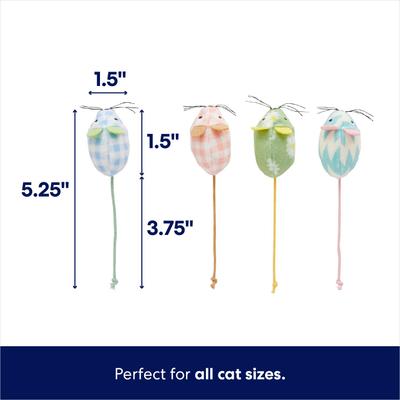 Show full view: Frisco Easter Mice Cat Toy with Catnip, 4 count slide 2 of 6