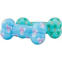 Frisco Easter TPR Bone Squeaky Dog Toy, Bunnies & Carrots, Medium/Large, 2 count