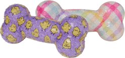 Frisco Easter TPR Bone Squeaky Dog Toy, Spring Chicks, Medium/Large, 2 count