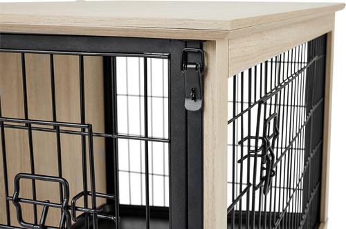 Show full view: Frisco Easy Set-Up Wood Furniture Style Dog Crates, Grey, Medium slide 8 of 11