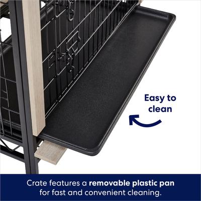 Show full view: Frisco Easy Set-Up Wood Furniture Style Dog Crates, Grey, Small slide 5 of 10