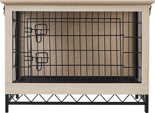 Show full view: Frisco Easy Set-Up Wood Furniture Style Dog Crates, Grey, Small slide 6 of 10