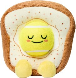Frisco Egg in Toast 2-in-1 Interactive Plush Squeaky Tennis Ball Dog Toy, Medium slide 1 of 7