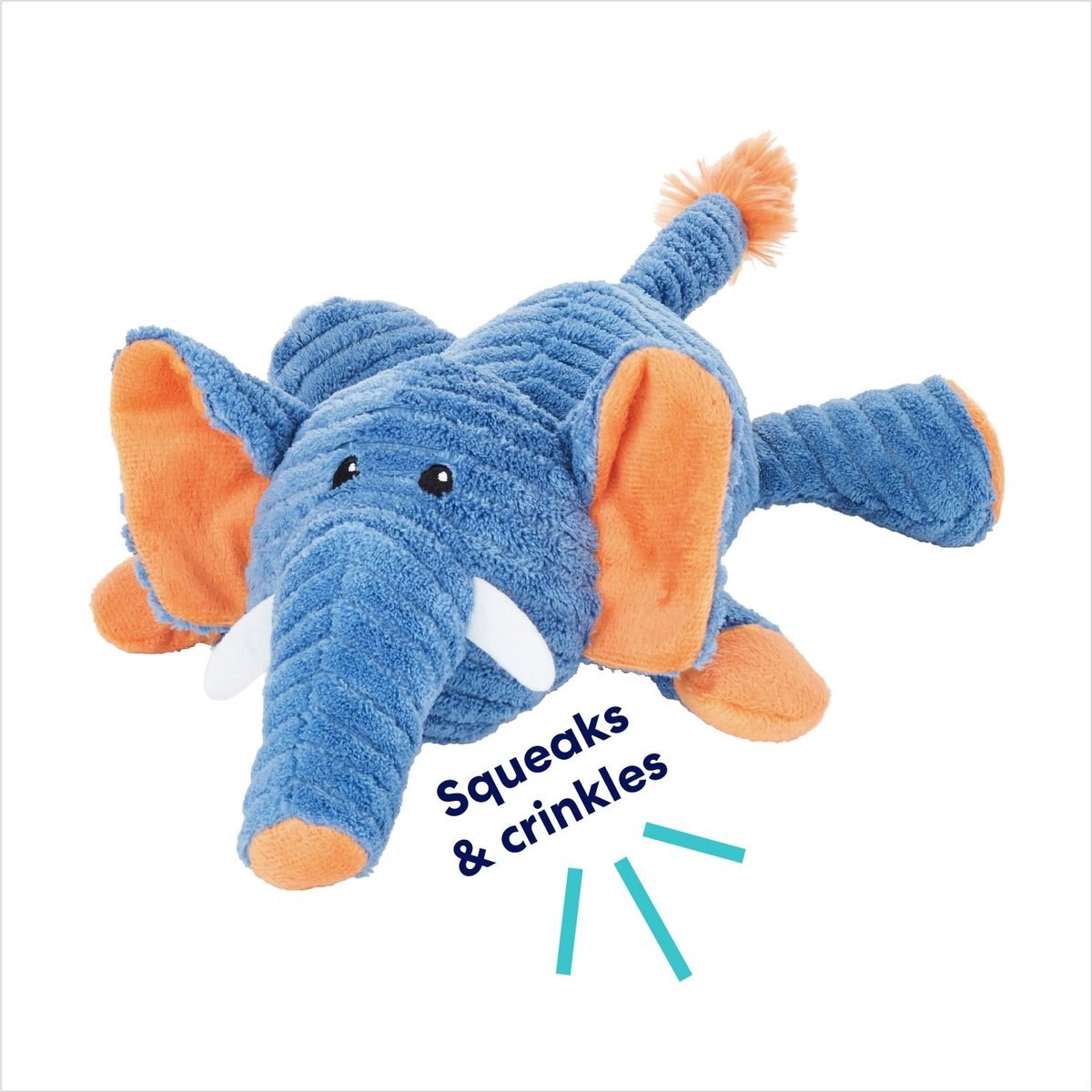 Frisco Elephant Corduroy Plush Squeaky Dog Toy