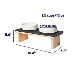 Frisco Elevated Ceramic Double Diner, Small: 1.5 cup slide 2 of 7