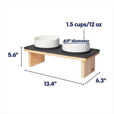 Show full view: Frisco Elevated Ceramic Double Diner, Small: 1.5 cup slide 2 of 8
