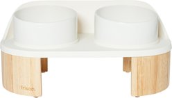 Frisco Elevated Ceramic Splash Guard Double Diner, Medium: 3 cup