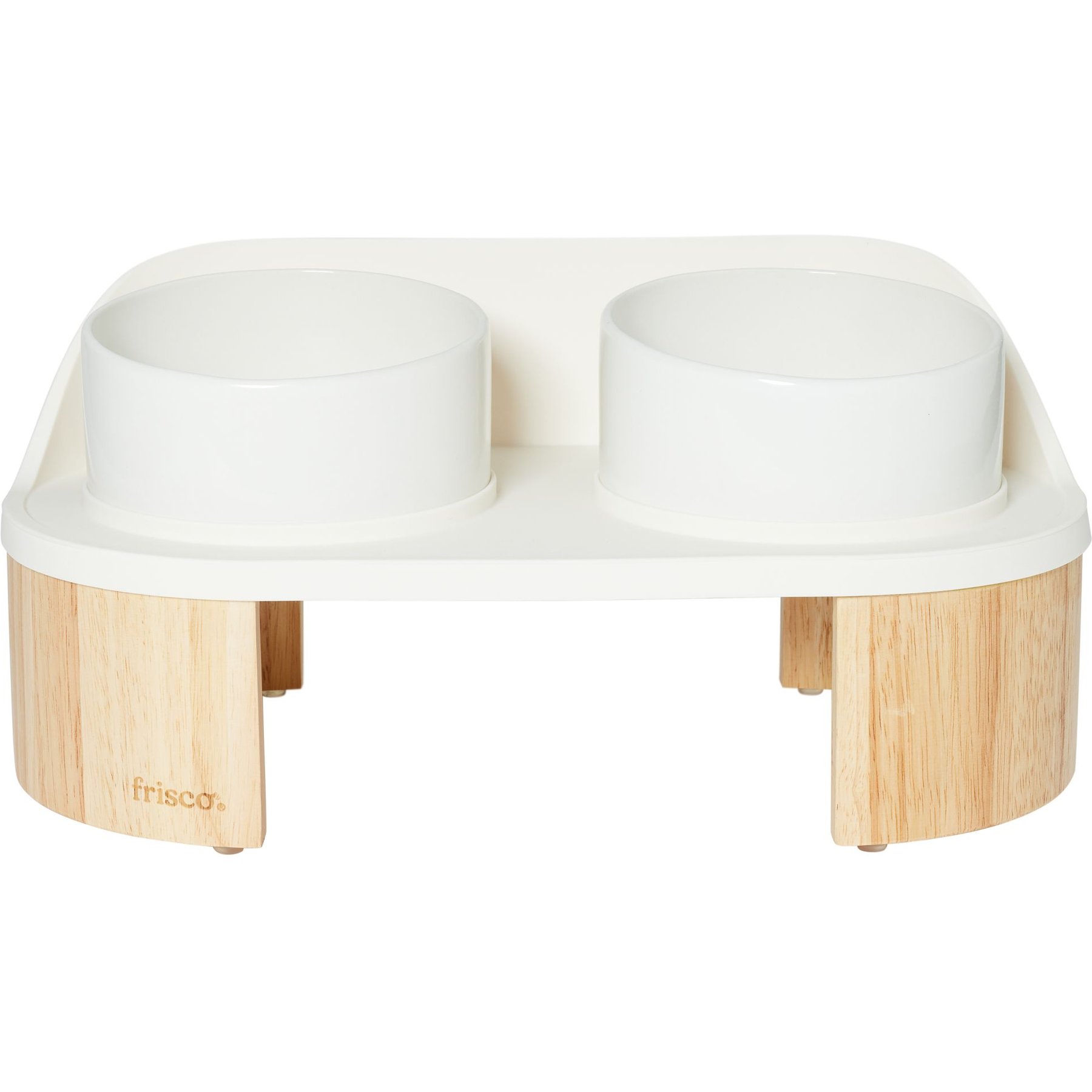 Frisco Elevated Ceramic Splash Guard Double Diner, Medium: 3 cup