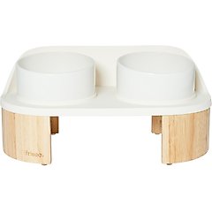 Frisco Elevated Ceramic Splash Guard Double Diner, 3 cup