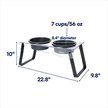 Show in main carousel: Frisco Elevated Foldable Double Diner, Large: 7 cup slide 2 of 7