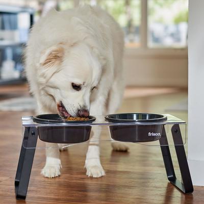 Show full view: Frisco Elevated Foldable Double Diner, Large: 7 cup slide 4 of 7