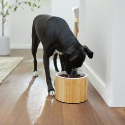 Frisco Elevated Non-Skid Bamboo Melamine Bowl with Bamboo Stand, 6 Cup slide 2 of 7