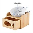 Show in main carousel: Frisco Elevated Non-Skid Ceramic Bowl & Bamboo Storage, White, Small: 1 cup slide 2 of 9
